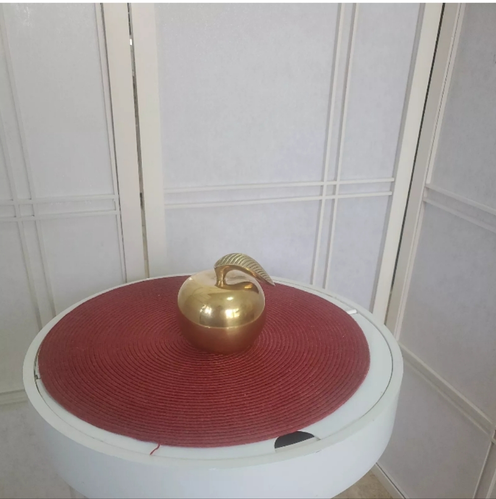 Vintage Brass Apple Paperweight